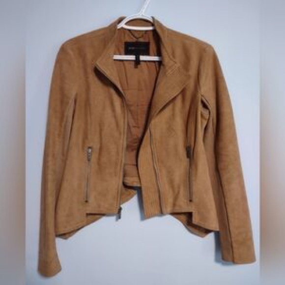 Jackets & Blazers - Women's Tan Suede Moto Jacket
